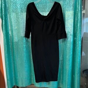 Chic Black Long Sleeve Vintage Style Dress